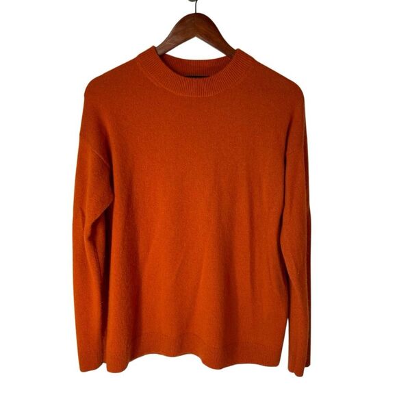 Ann Taylor Burnt Orange Cashmere Sweater, S oldmoney luxury normcore - Picture 2 of 14